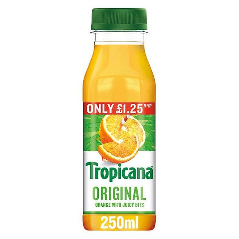 Tropicana Original Orange with Juicy Bits 250ml (Case of 8)