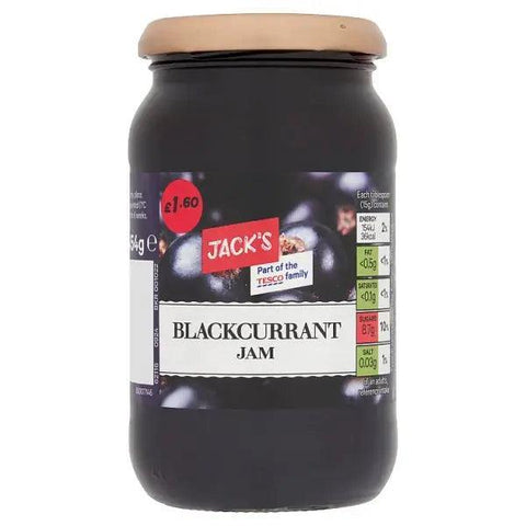 Jack's Blackcurrant Jam 454g (Case of 6) - Honesty Sales U.K