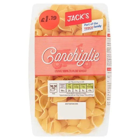 Jack's Conchiglie 500g (Case of 12) - Honesty Sales U.K