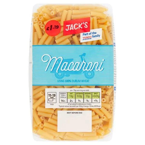 Jack's Macaroni 500g (Case of 12) - Honesty Sales U.K