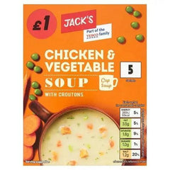 Jacks Chicken and Vegetable Cup Soup with Croutons 110g  (Case of 7) - Honesty Sales U.K