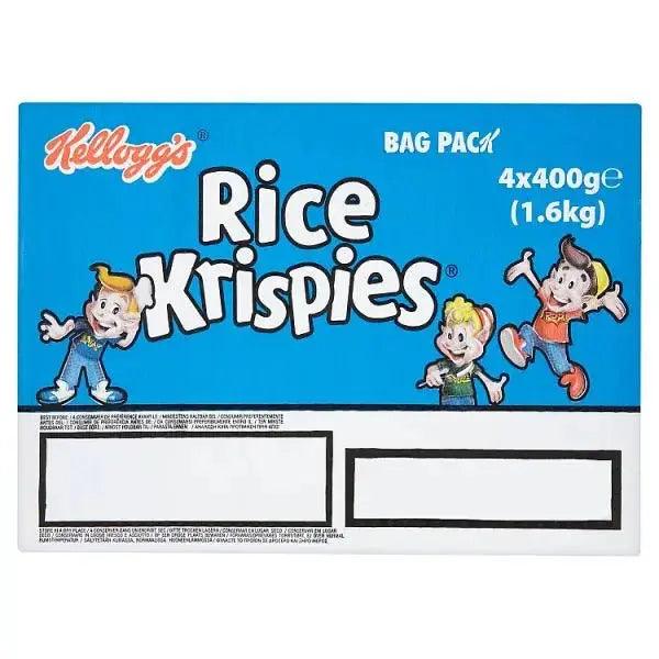 Kelloggs Rice Krispies Bag Pack 4 x 400g (1.6kg) - Honesty Sales U.K