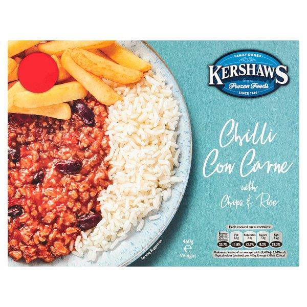 Kershaws Chilli Con Carne with Chips & Rice 460g - Honesty Sales U.K