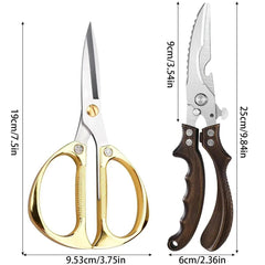 Kitchen Scissors Chicken Bone Kitchen Shears Duck Fish Cutting Stainless Steel Chicken Wings Fish Killing Knife Cooking Scissors - Honesty Sales U.K