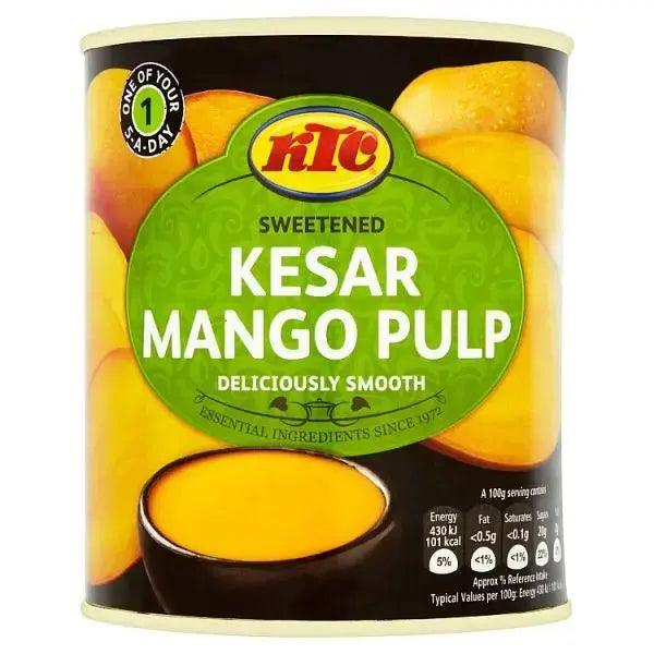 KTC Sweetened Kesar Mango Pulp 850g - Honesty Sales U.K