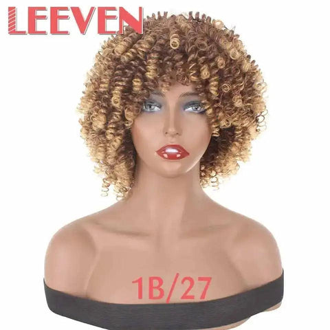 Leeven Afro Kinky Curly Wig 6 inches Synthetic Hair - Honesty Sales U.K