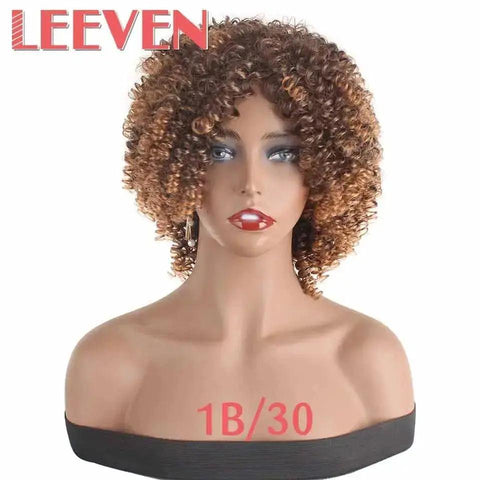 Leeven Afro Kinky Curly Wig 6 inches Synthetic Hair - Honesty Sales U.K