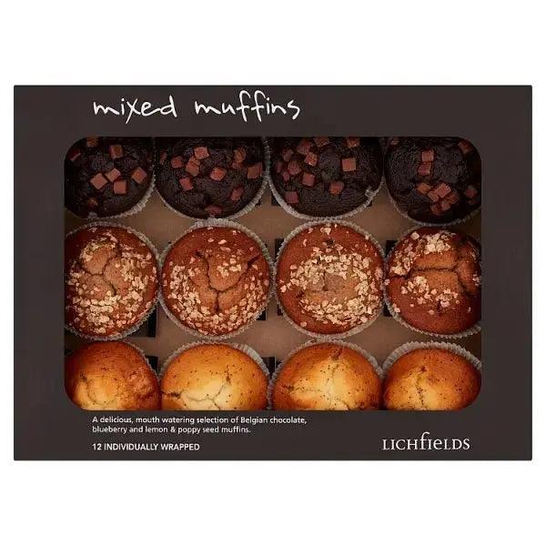 Lichfields 12 Mixed Muffins (Case of 12) - Honesty Sales U.K