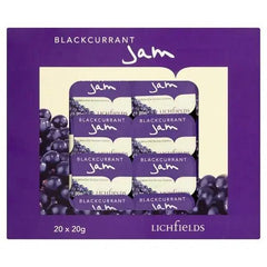 Lichfields Blackcurrant Jam Individual Portions 20 x 20g - Honesty Sales U.K
