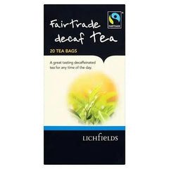 Lichfields Fairtrade Decaf Tea 20 Tea Bags 40g - Honesty Sales U.K