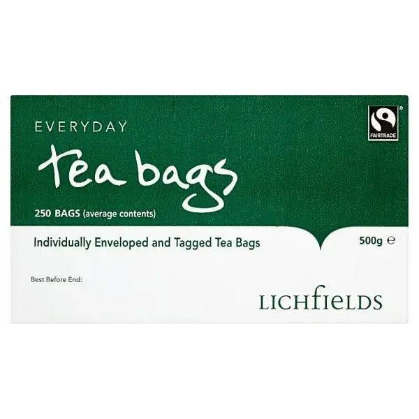 Lichfields Fairtrade Everyday 250 Tea Bags 500g - Honesty Sales U.K