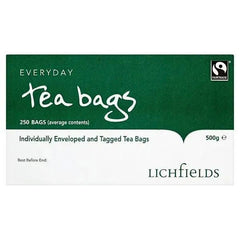 Lichfields Fairtrade Everyday 250 Tea Bags 500g - Honesty Sales U.K