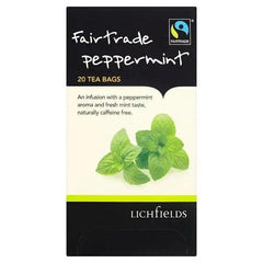 Lichfields Fairtrade Peppermint 20 Tea Bags 30g - Honesty Sales U.K