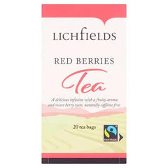 Lichfields Fairtrade Red Berries 20 Tea Bags 40g - Honesty Sales U.K