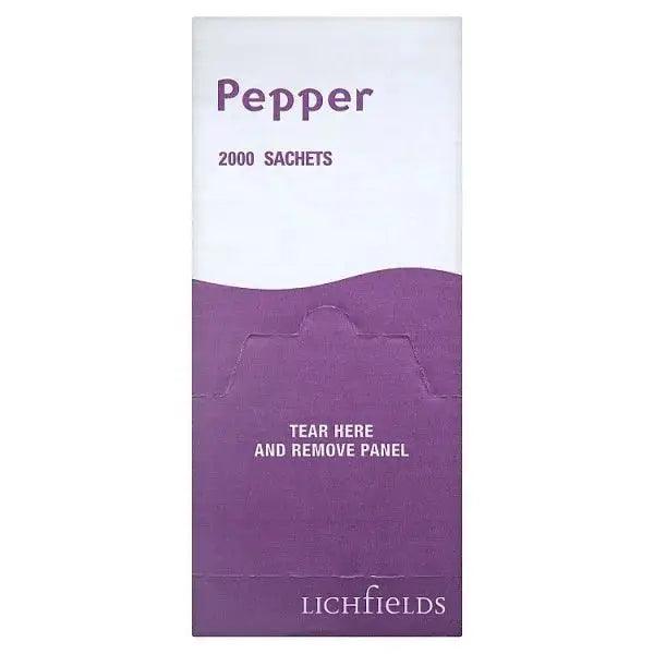 Lichfields Pepper 2000 Sachets Ingredients Black Pepper - Honesty Sales U.K