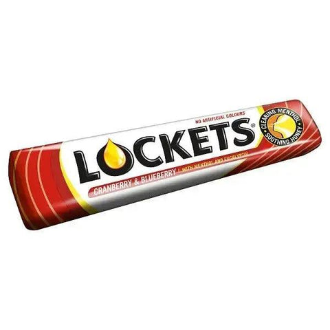 Lockets Cranberry & Blueberry 41g menthol and eucalyptol( Case of 20) - Honesty Sales U.K