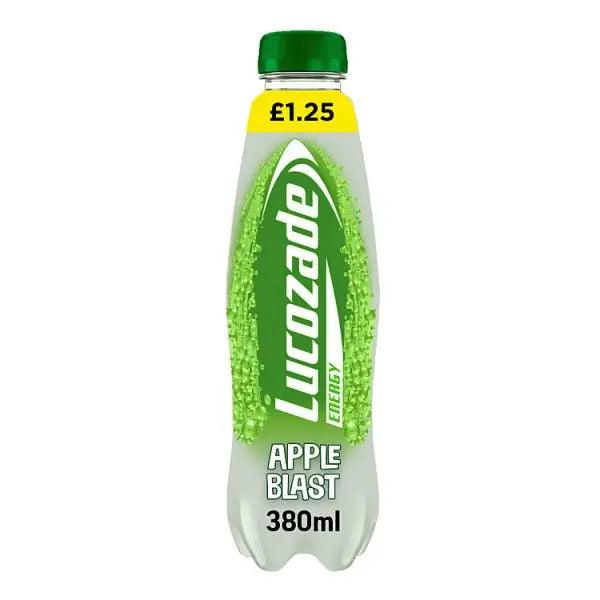Lucozade Energy Drink Apple Blast 380ml PMP £1.25 (Case of 12) - Honesty Sales U.K