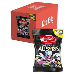 Maynards Bassetts Liquorice Allsorts Sweets Bag (Case of 12) - Honesty Sales U.K