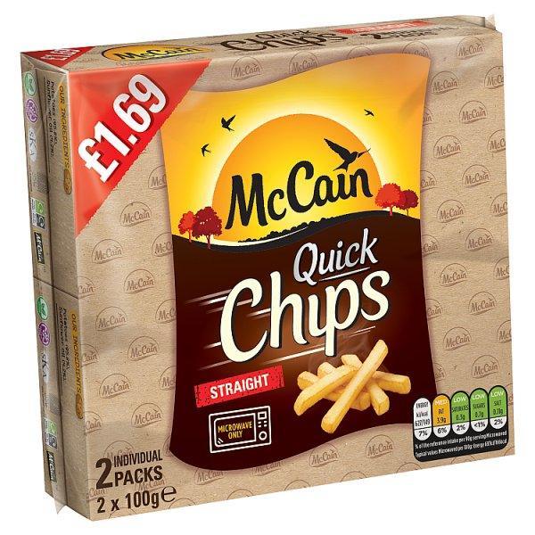 McCain Quick Chips Straight 2 x 100g (200g) - (Case of 12) - Honesty Sales U.K