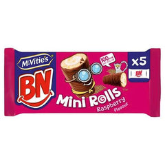 McVitie's BN Raspberry Mini Rolls Cake Bars Multipack 5 x 21.8g, 109g (Case of 12) - Honesty Sales U.K