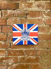 Metal Advertising Wall Sign - Grunge British With Crown - Honesty Sales U.K
