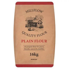 MILLFLOW Plain Flour 16kg - Honesty Sales U.K