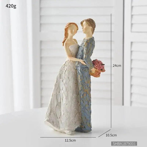 Modern Resin Character Miniature Figurines Home Decoration Accessories Love Gift Desk Decoration Memorial Gift Easter Decoration - Honesty Sales U.K