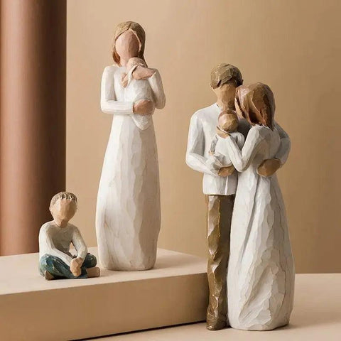 Modern Resin Character Miniature Figurines Home Decoration Accessories Love Gift Desk Decoration Memorial Gift Easter Decoration - Honesty Sales U.K