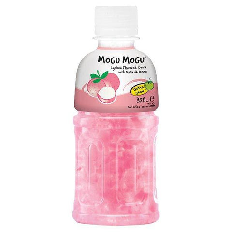 Mogu Mogu Lychee Flavored Drink with Nata de Coco 320ml (Case of 24) - Honesty Sales U.K