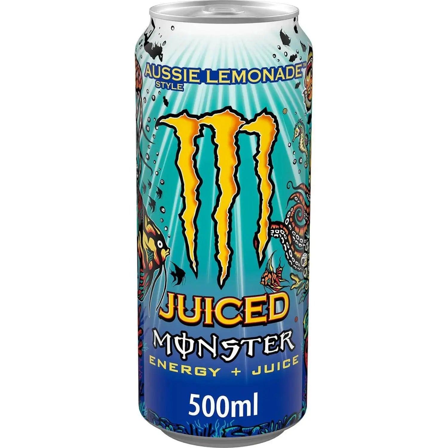 Monster Energy Drink Aussie Style Lemonade 12 x 500ml (Case of 12) - Honesty Sales U.K
