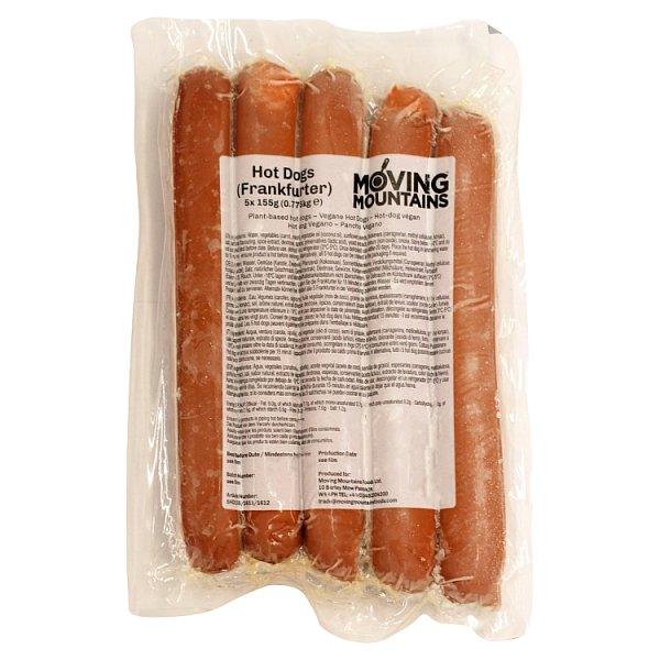 Moving Mountains Hot Dogs 5 x 155g (0.775kg) - Honesty Sales U.K