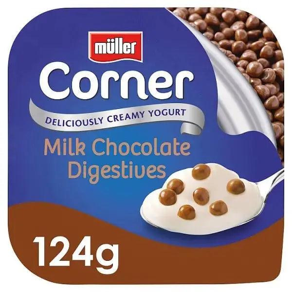 Müller Corner Milk Chocolate Digestives Yogurt 124g - Honesty Sales U.K
