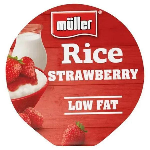 Muller Rice Strawberry 180g gives you the power (Case of 12) - Honesty Sales U.K