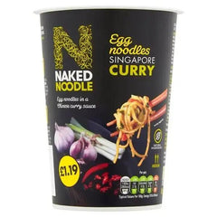 Naked Noodle Egg Noodles Singapore Curry 78g (Case of 12) - Honesty Sales U.K