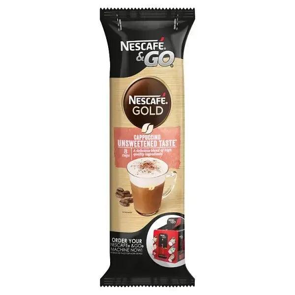 Nescafé & Go Gold Cappuccino Unsweetened Taste 8 x 17.5g - Honesty Sales U.K