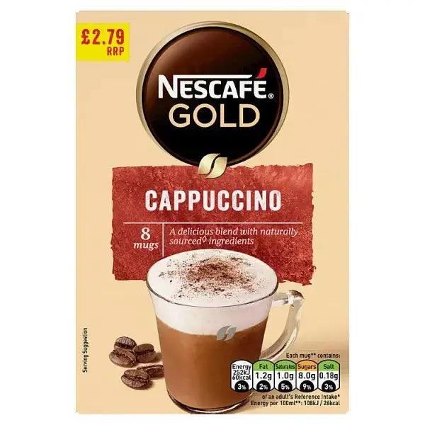 Nescafé Gold Cappuccino 8 x 15.5g (124g) (Case of 6) - Honesty Sales U.K