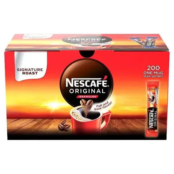 Nescafé Original Granules 200 One Mug Stick Sachets - Honesty Sales U.K