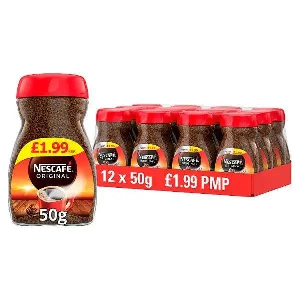 Nescafe Original Instant Coffee 50g (Case of 12) - Honesty Sales U.K