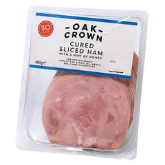 Oak Crown Cured Sliced Ham with a Hint of Honey 480g - Honesty Sales U.K