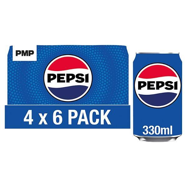 Pepsi Cola Cans PMP 6 x 330ml (Case of 4) - Honesty Sales U.K