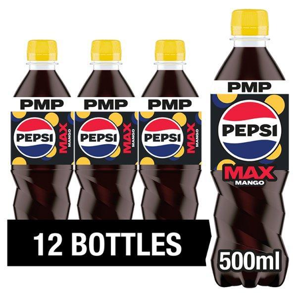 Pepsi Max Mango 500ml (Case of 12) - Honesty Sales U.K