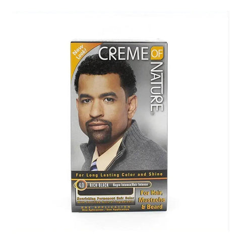 Permanent Dye Mens Color Creme Of Nature Rich Black 4.0 - Honesty Sales U.K