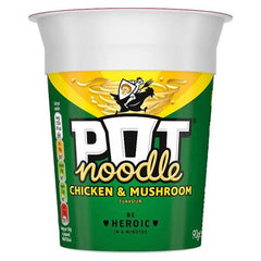 Pot Noodle Standard Pot Noodle Chicken & Mushroom 90 g (Case of 12) - Honesty Sales U.K