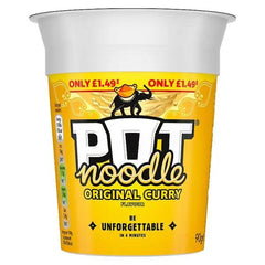 Pot Noodle Standard Pot Original Curry 90 g (Case of 12) - Honesty Sales U.K