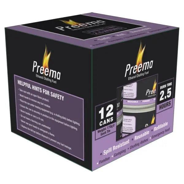 Preema Ethanol Chafing Fuel 2.5 hour 12 pack (Case of 72) - Honesty Sales U.K