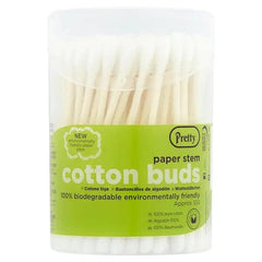 Pretty 100 Paper Stem Cotton Buds (Case of 12) - Honesty Sales U.K