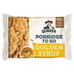 Quaker Porridge To Go Golden Syrup Breakfast Bar 55g (Case of 12) - Honesty Sales U.K