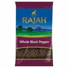 Rajah Whole Black Pepper 100g, No Artificials, Good for Vegetarian - Honesty Sales U.K