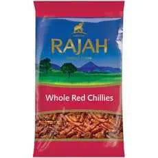 Rajah Whole Red Chilli 50g 100% Pure and Authentic Spices - Honesty Sales U.K