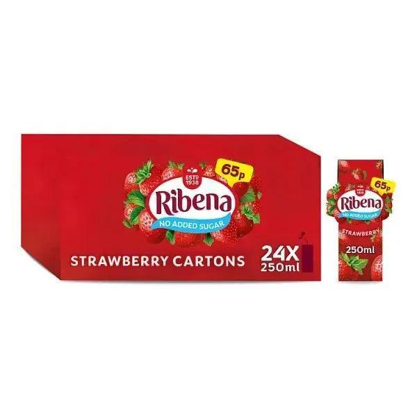 Ribena Strawberry Juice Drink 250ml PMP 65p (Case of 24) - Honesty Sales U.K